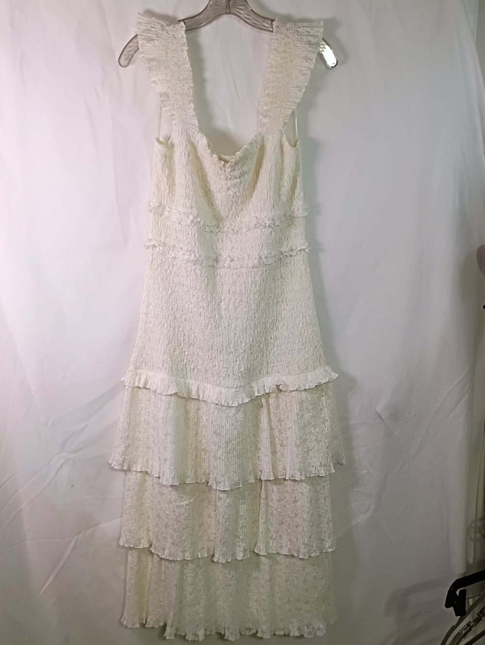 Saylor Perrie Lace Midi Dress Ivory Cream Size M